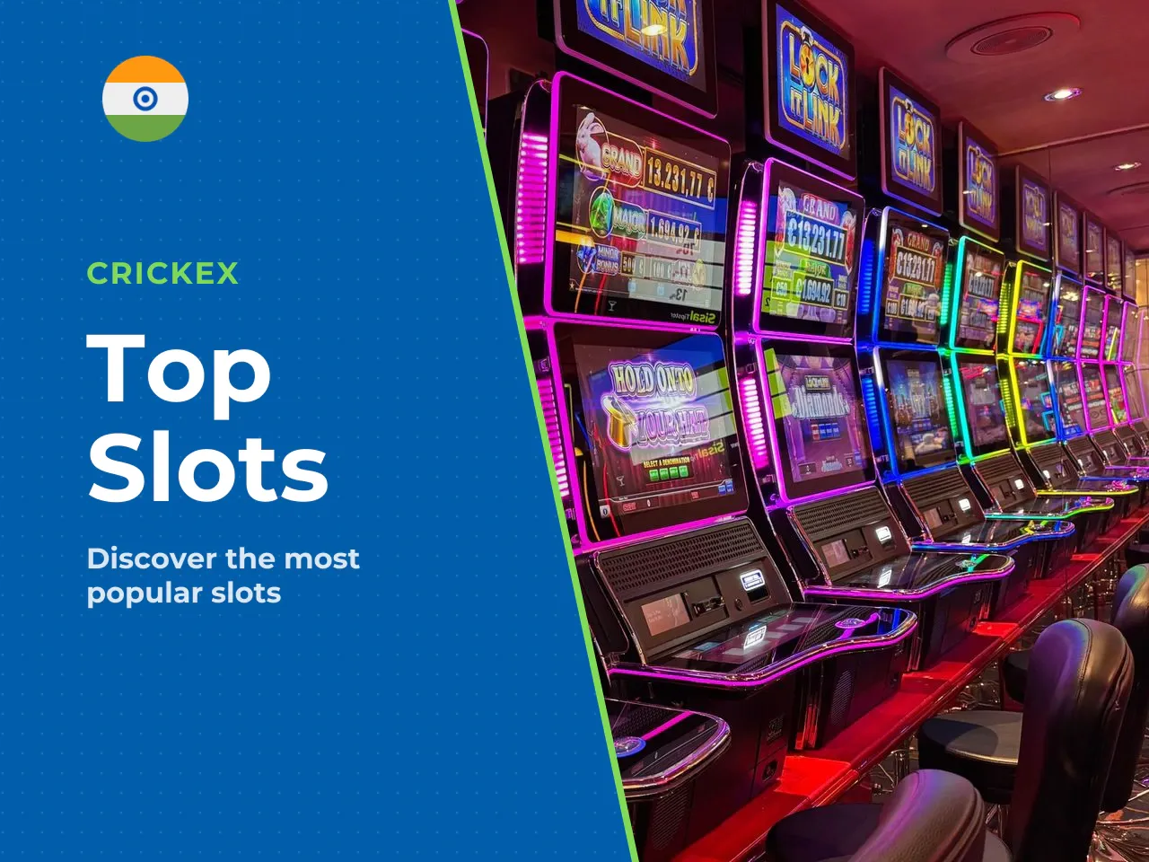 Popular slot titles available at Crickex