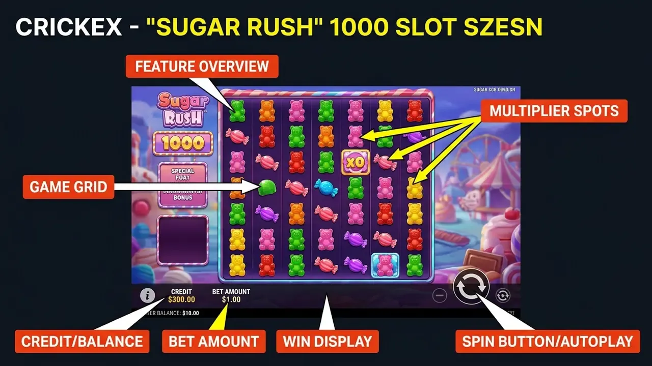 sugar rush 1000 demo interface layout