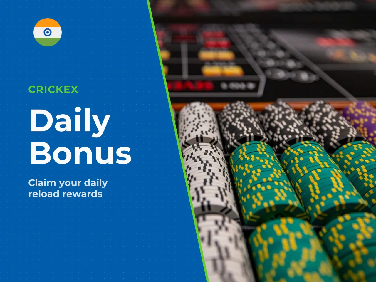 How to Get Crickex Daily Reload Bonuses After Signing Up. To start receiving Crickex's daily reload bonuses, you must create an account, pass basic verification, and complete a qualifying deposit usin