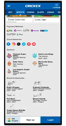 crickex payment methods